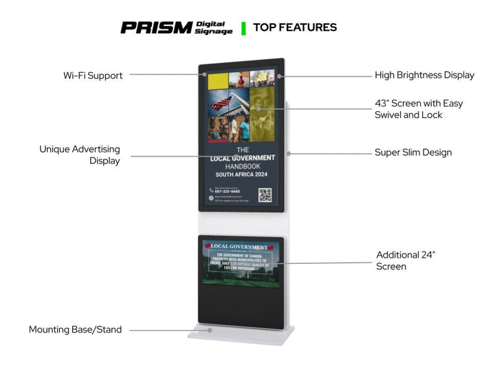 Dual Digital Signage with Screen Swivel
Success
