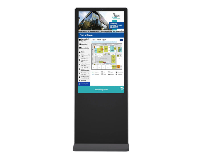 indoor floor standing kiosk with wayfinding system