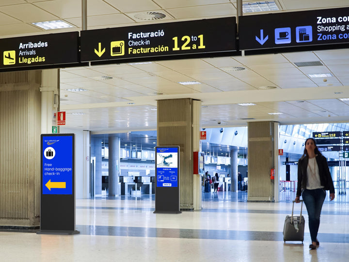 Floor Standing Digital Signage Airport